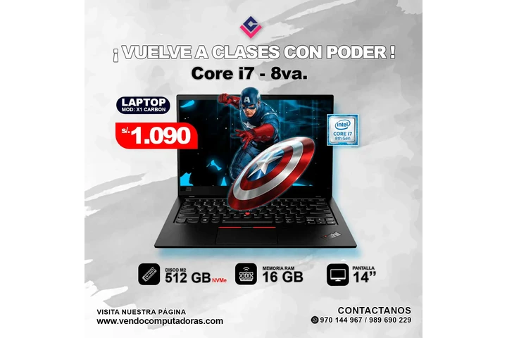 Laptop Lenovo - Core i7 - 8va. image 1