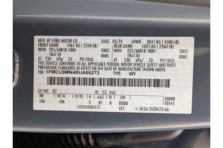 $26337 : Ford Escape 2024 AWD ST-Line image 10