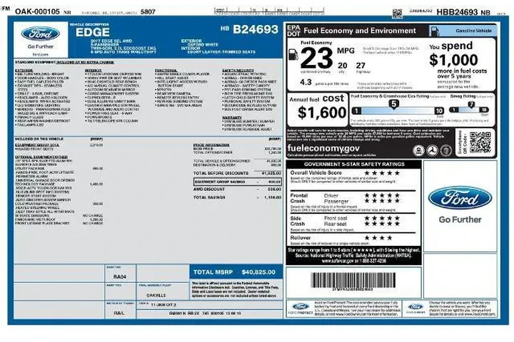 $14790 : Ford Edge 2017 AWD SEL 4dr C image 3