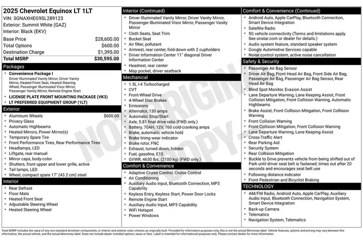 $25931 : Chevrolet Equinox 2025 LT 4d image 7