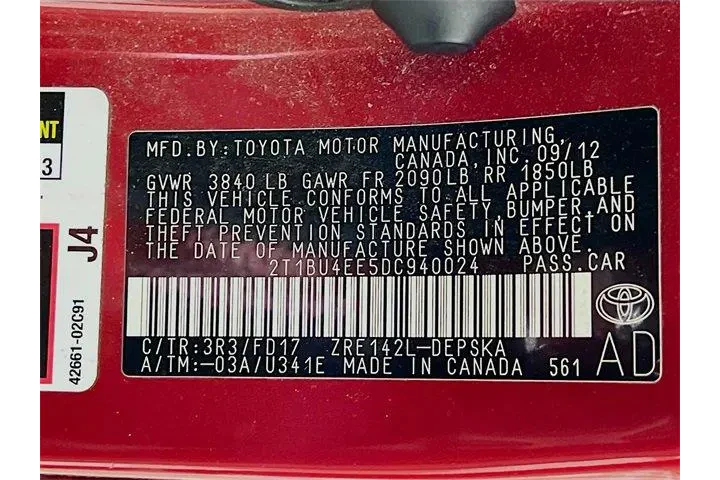 $9975 : Toyota Corolla 2013 L 4dr Se image 9