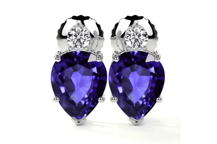 $6128 : Buy Tanzanite Earring Studs image 1