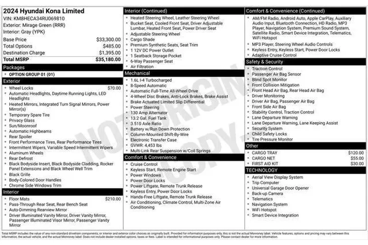 $26500 : Hyundai KONA 2024 AWD Limite image 5