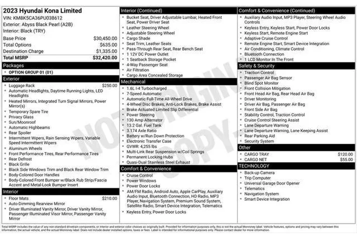 $23000 : Hyundai KONA 2023 AWD Limite image 5