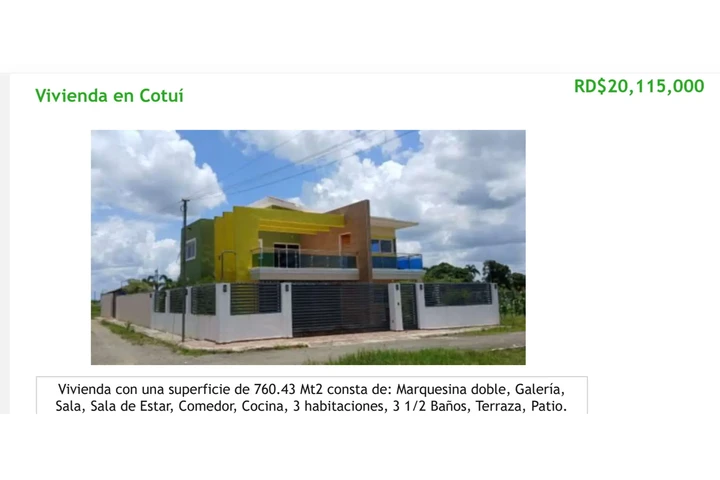 $20115000 : VENDO CASA EN COTUI image 1