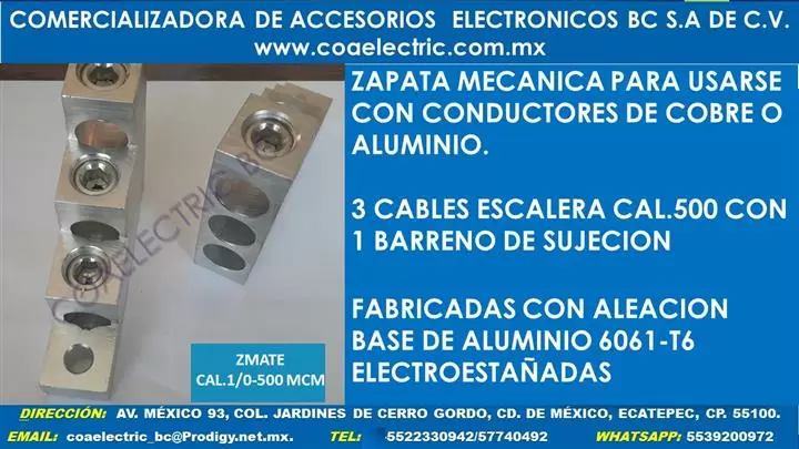 ZAPATA BIMETALICA 3 CABLES image 1