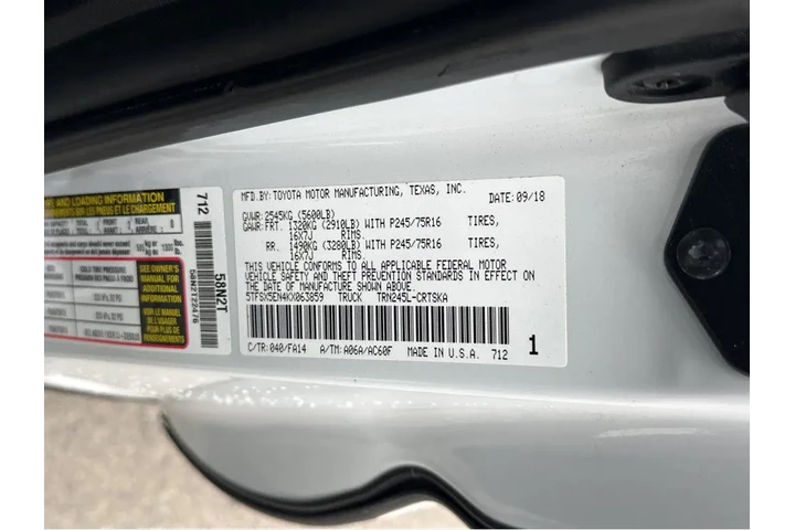 $19777 : 2019 Tacoma 4WD SR image 1