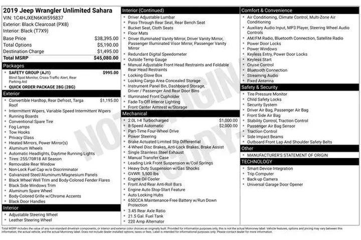 $21990 : Jeep Wrangler Unlimited 2019 image 7