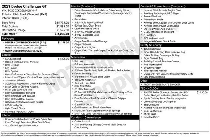 $26598 : Dodge Challenger 2021 AWD GT image 2