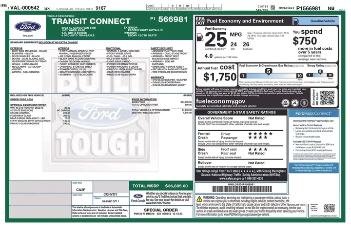 $24989 : Ford Transit Connect 2023 XL image 7