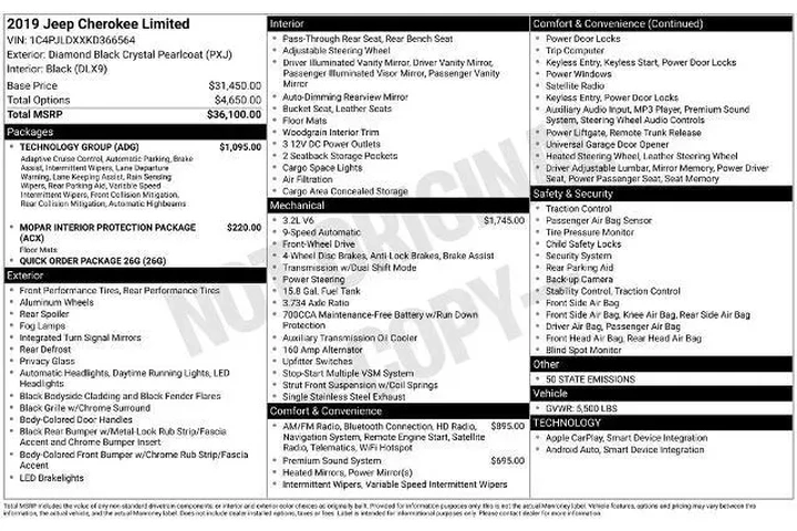 $14500 : Jeep Cherokee 2019 Limited 4 image 3
