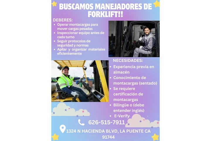 MANEJADOR DE FORKLIFT image 1