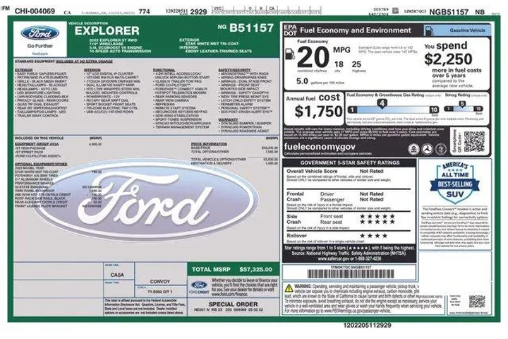 $34378 : Ford Explorer 2022 ST 4dr SU image 10