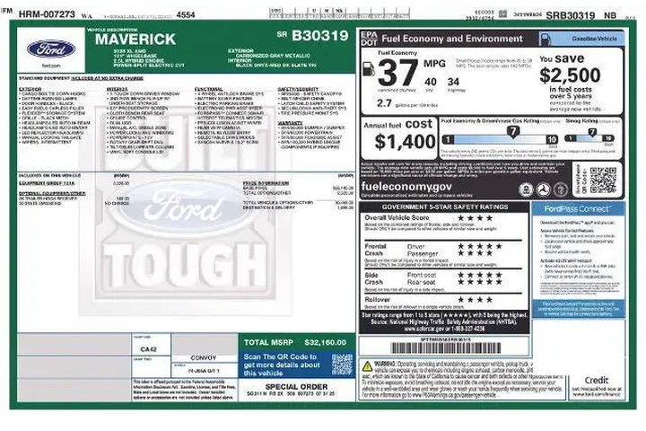 $32199 : Ford Maverick 2025 AWD XL 4d image 6