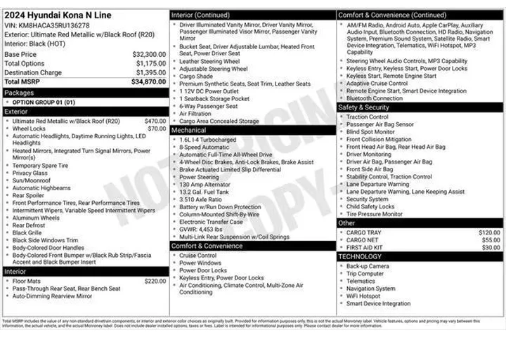 $24995 : Hyundai KONA 2024 AWD N Line image 3