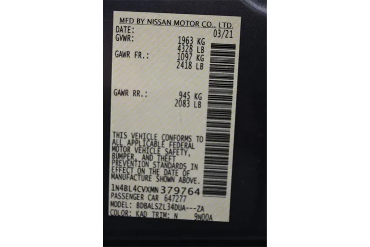 $17995 : Nissan Altima 2021 2.5 SR 4d image 7