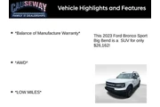 $26162 : Ford Bronco Sport 2023 AWD B thumbnail