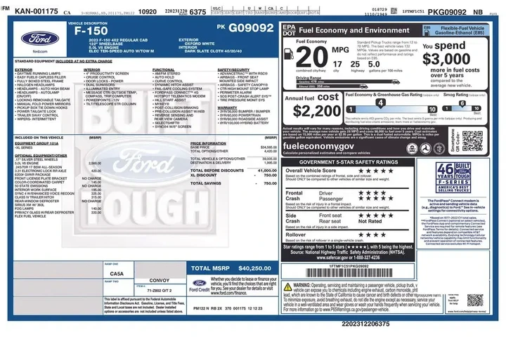 $39938 : Ford F-150 2023 4x2 XL 2dr R image 2