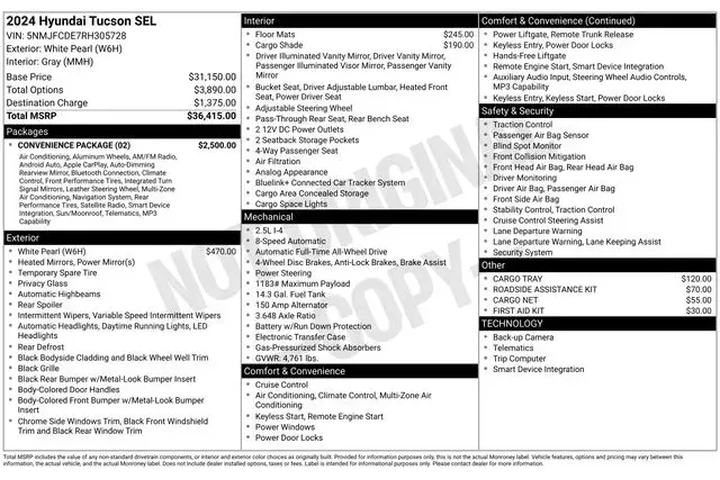 $25990 : Hyundai TUCSON 2024 AWD SEL image 2