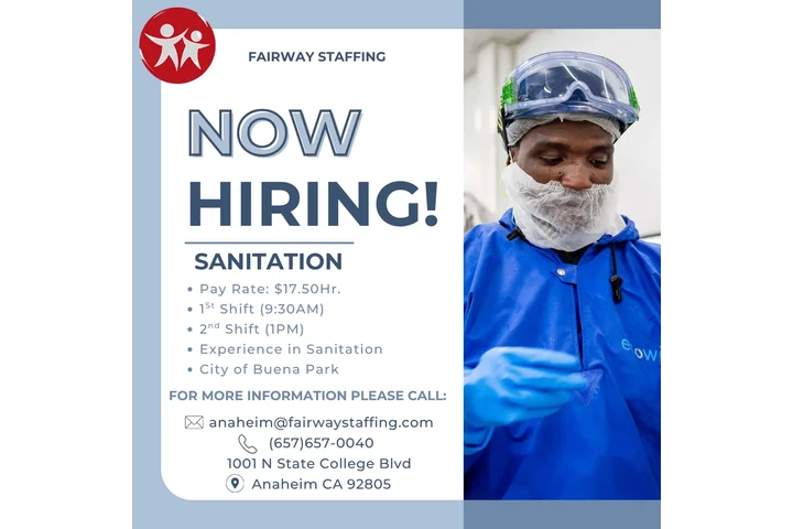 Now Hiring For Sanitation !!! image 1