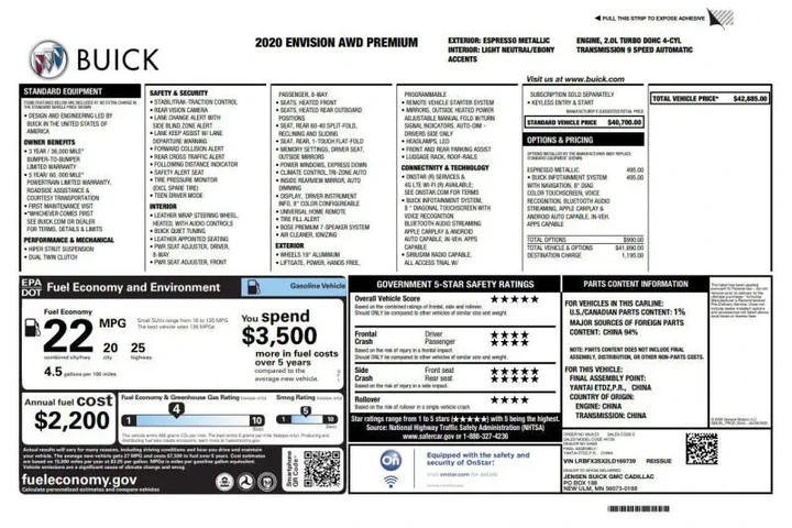 $17492 : 2020 Envision Premium image 5