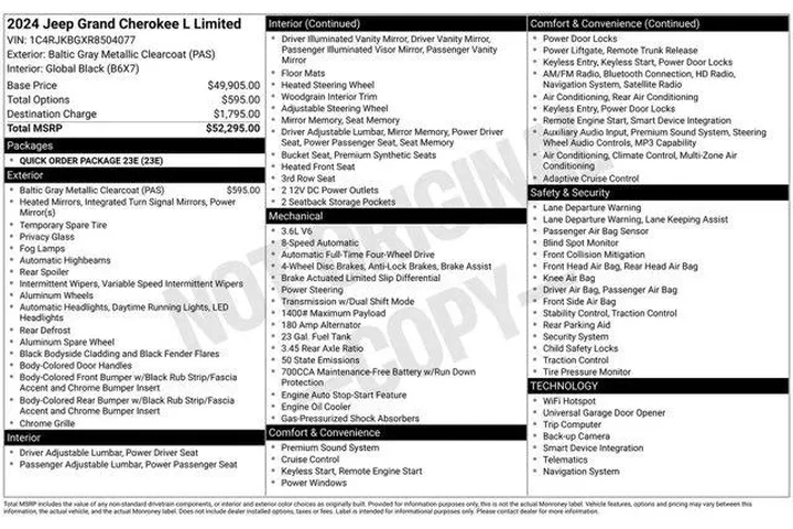 $32604 : Jeep Grand Cherokee L 2024 4 image 3