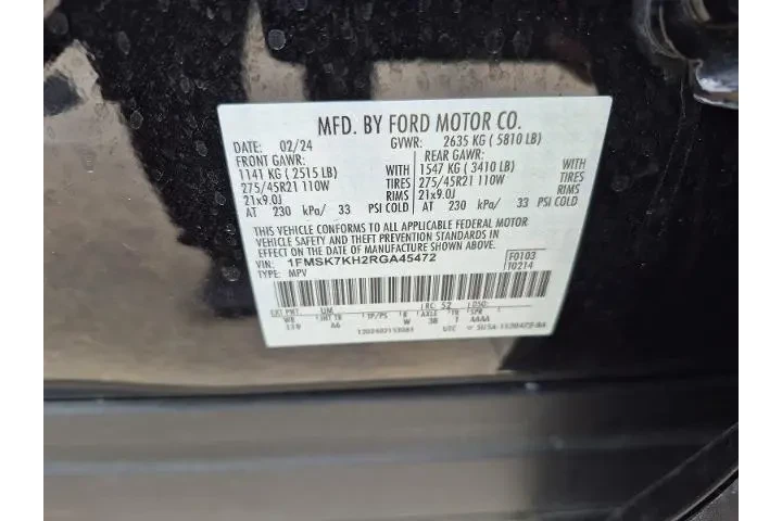 $37981 : Ford Explorer 2024 ST-Line 4 image 5