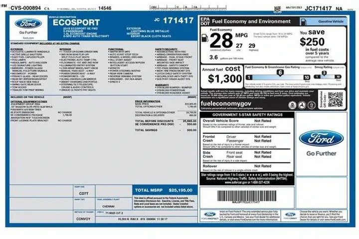 $12777 : Ford EcoSport 2018 SE 4dr Cr image 10