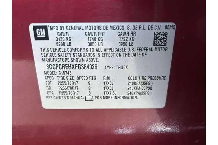 $12999 : 2015 CHEVROLET SILVERADO 1500 image 3