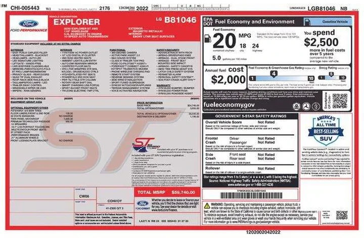 $30995 : Ford Explorer 2020 AWD ST 4d image 9