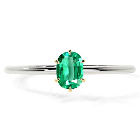 $1287 : Shop Emerald Solitaire Ring image 1