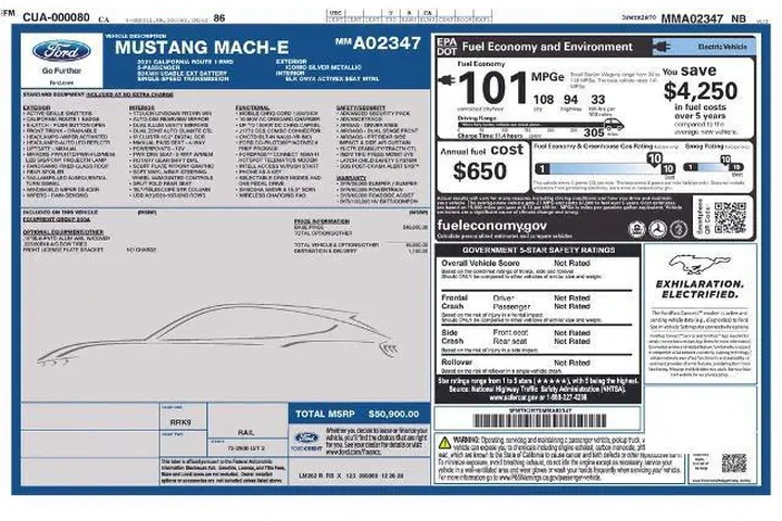 $20900 : Ford Mustang Mach-E 2021 Cal image 2