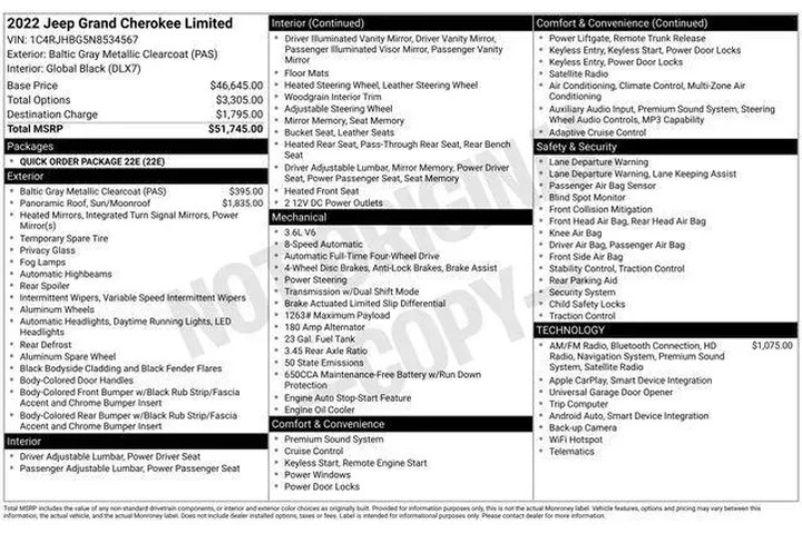 $25495 : Jeep Grand Cherokee 2022 4x4 image 6