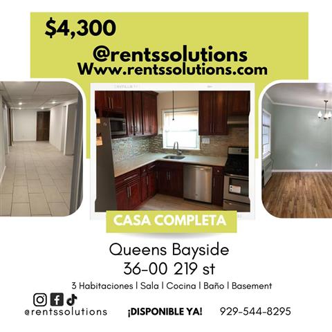 $4300 : Casa Disponible + Basement image 1