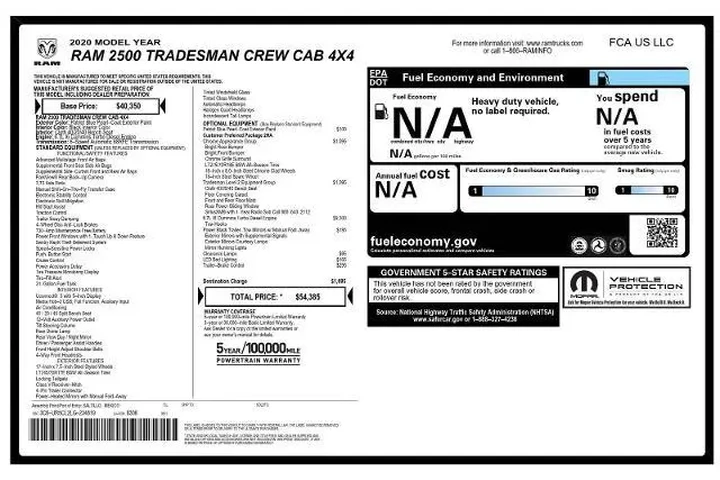 $39500 : Ram 2500 2020 4x4 Tradesman image 10