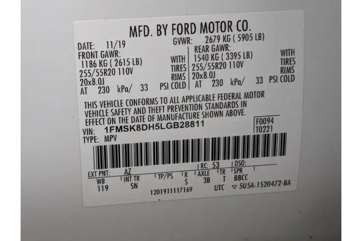 $22252 : Ford Explorer 2020 AWD XLT 4 image 10