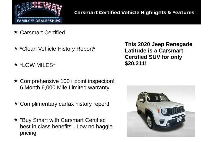 $20211 : Jeep Renegade 2020 4x4 Latit image 2