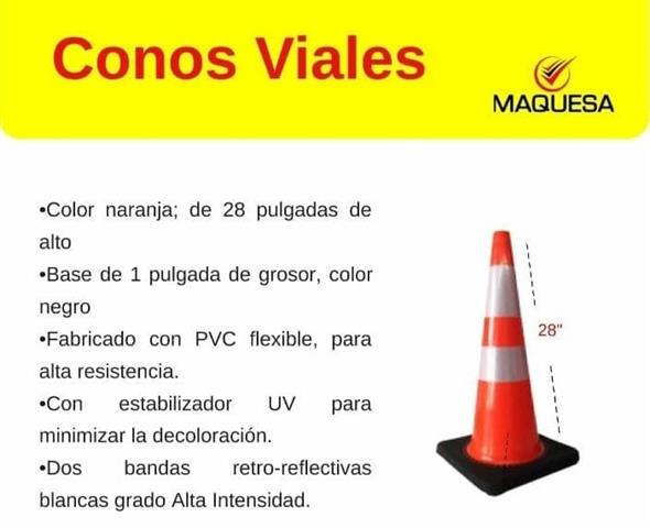 $19 : Conos PVC naranja 28 Pulg. image 1