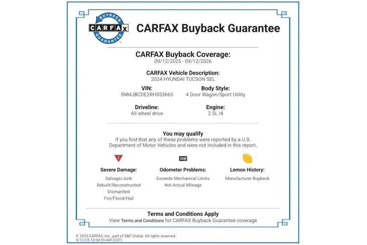 $19987 : Hyundai TUCSON 2024 AWD SEL image 2
