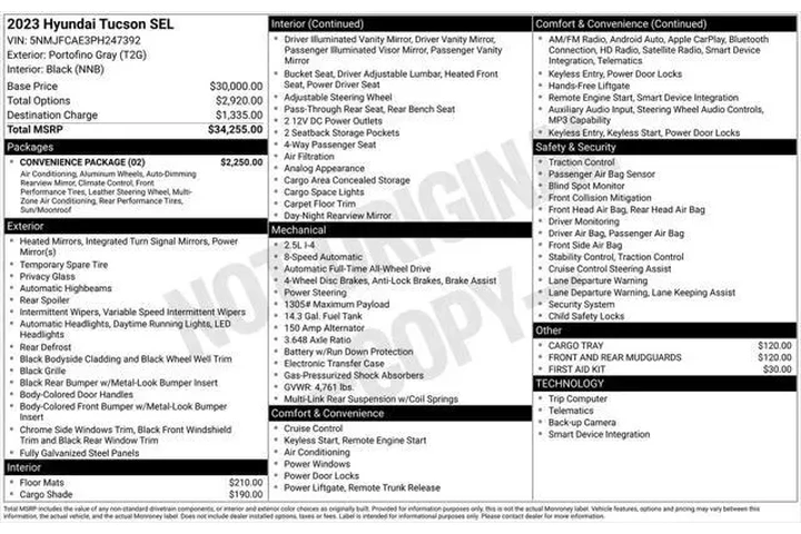 $23000 : Hyundai TUCSON 2023 AWD SEL image 5