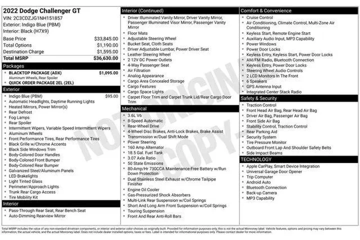 $24684 : Dodge Challenger 2022 GT 2dr image 10