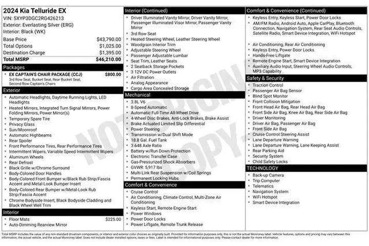 $31475 : Kia Telluride 2024 AWD EX 4d image 9