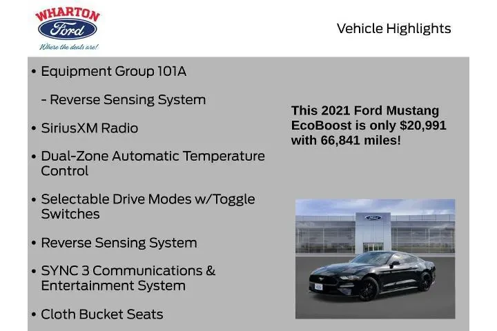 $20991 : Ford Mustang 2021 EcoBoost 2 image 10