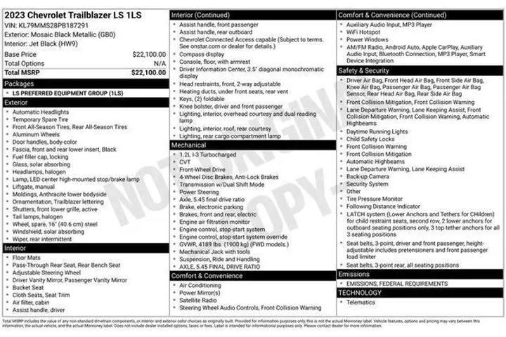 $17477 : Chevrolet Trailblazer 2023 L image 10