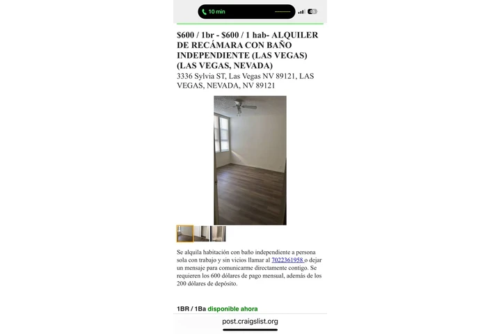 $600 : Rento cuarto image 1