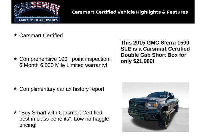 $21989 : GMC Sierra 1500 2015 4x4 SLE image 2