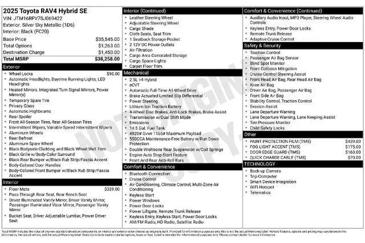 $39800 : Toyota RAV4 Hybrid 2025 AWD image 3