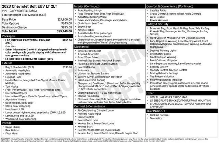 $17995 : Chevrolet Bolt EUV 2023 LT 4 image 9