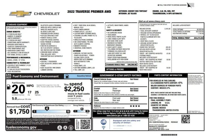 $27594 : 2022 Traverse Premier image 5