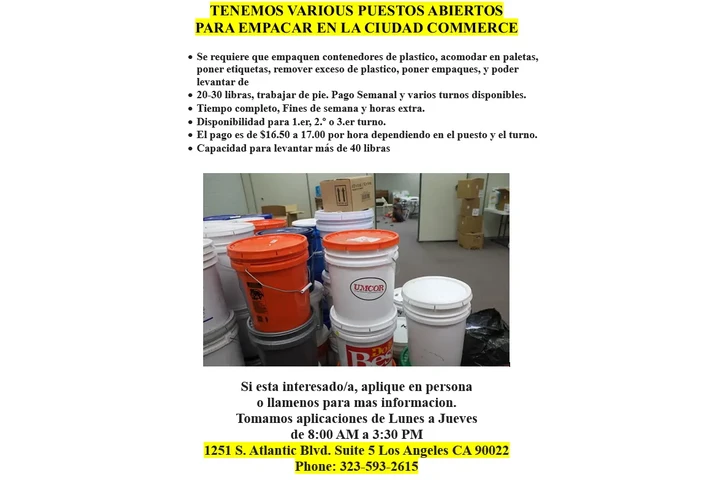 VARIOUS PUESTOS ABIERTOS image 1